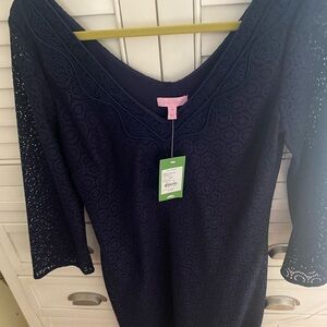Lilly Pulitzer Deep Blue Lace Dress